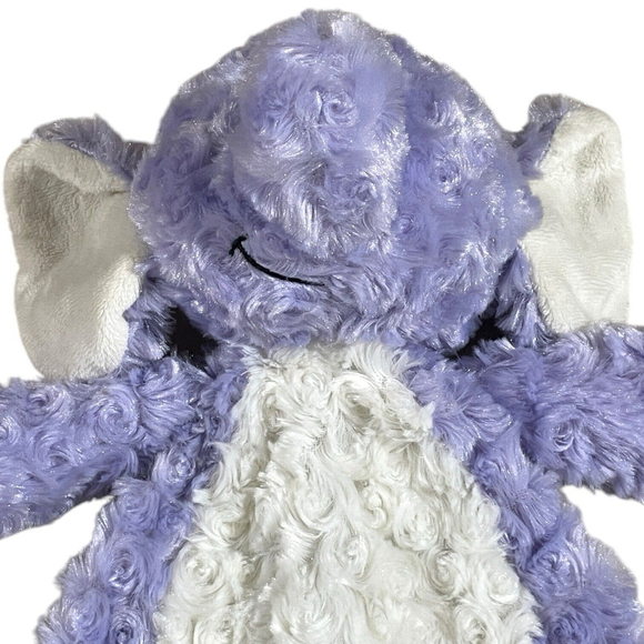 Baby Ganz Elephant Flat a Pat Lovey Purple Plush Toy Security Blanket Minky 16” - Picture 6 of 14